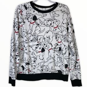 101 Dalmations Disney Sweatshirt Black White Red